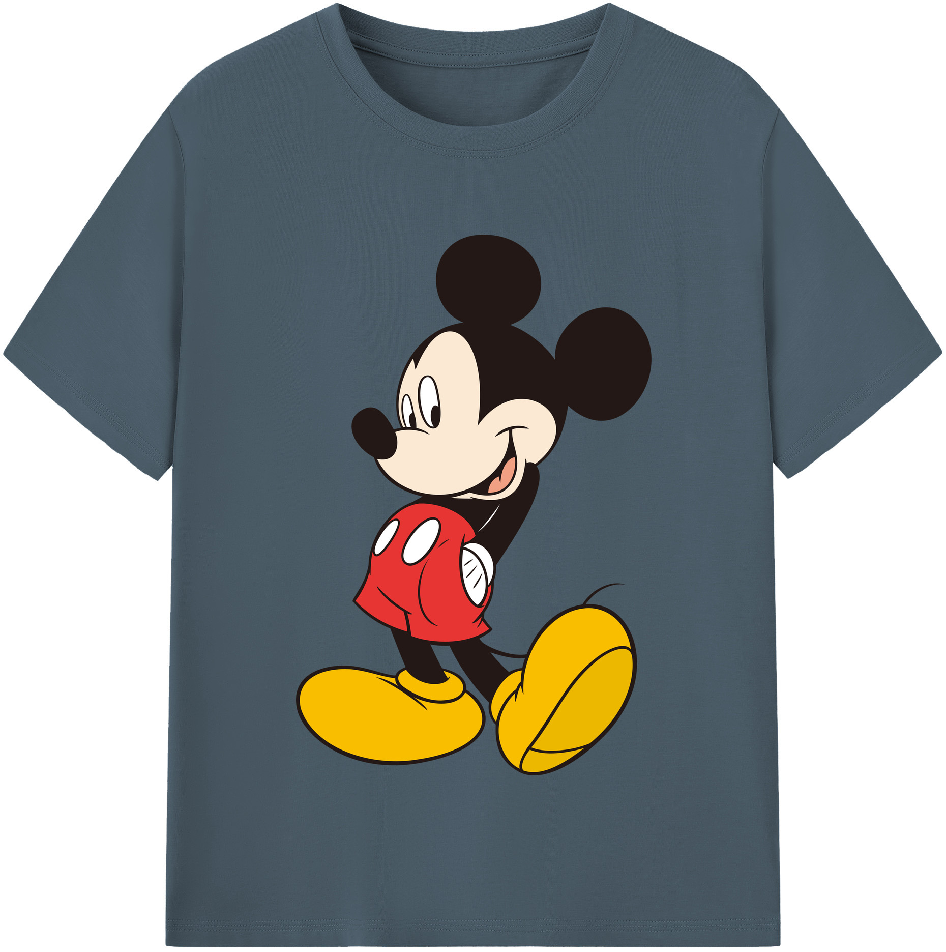 （画像用） ミッキーマウス Mickey Mouse 綿100％半袖Tシャツ（フロントプリント）